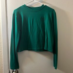 PINK GREEN LONG SLEEVE TOP SIZE XS